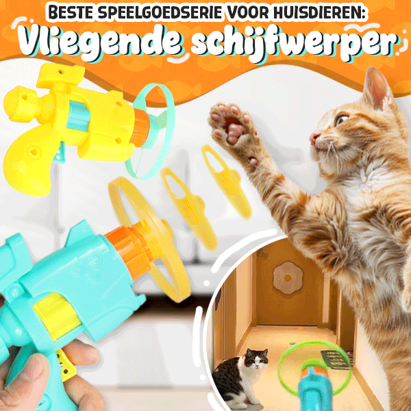 Cithway® Verlichte vliegende schijf-werper kattenspeeltje